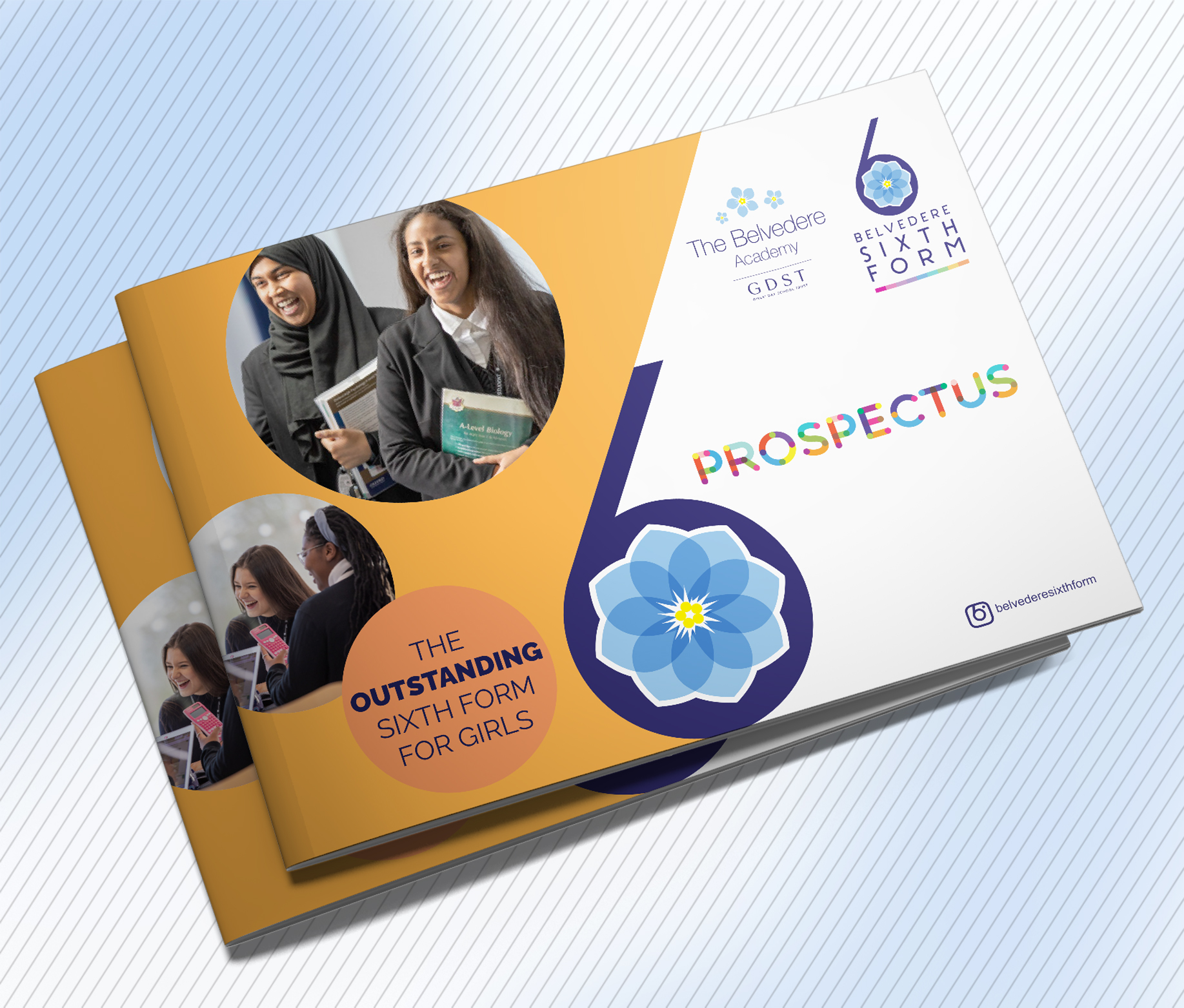 Belvedere Academy Sixth Form Prospectus cover design